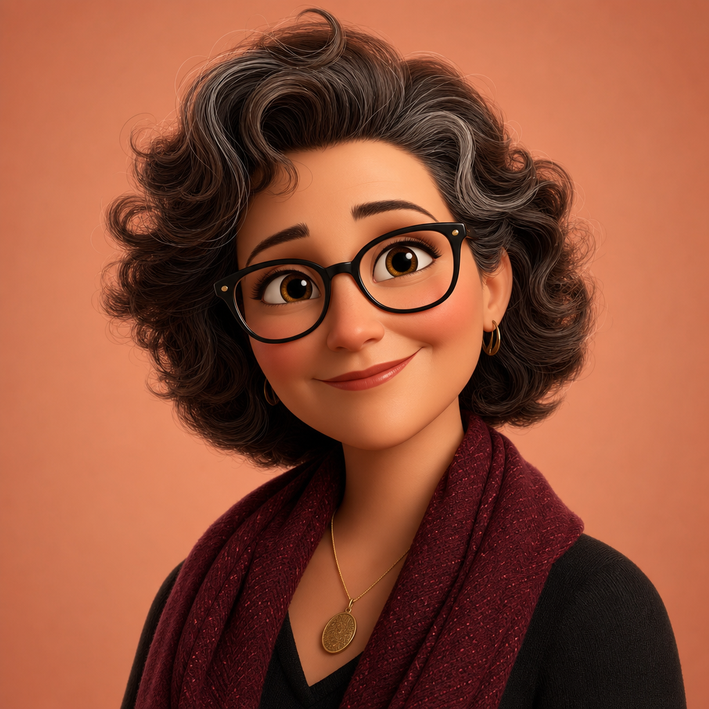 Vanga — wise CGI guide with glasses